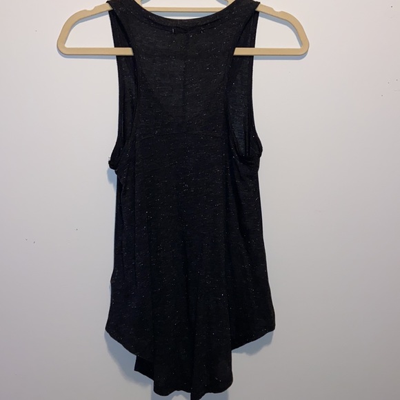 Z Supply black racer back tank with sparkle - Picture 2 of 6